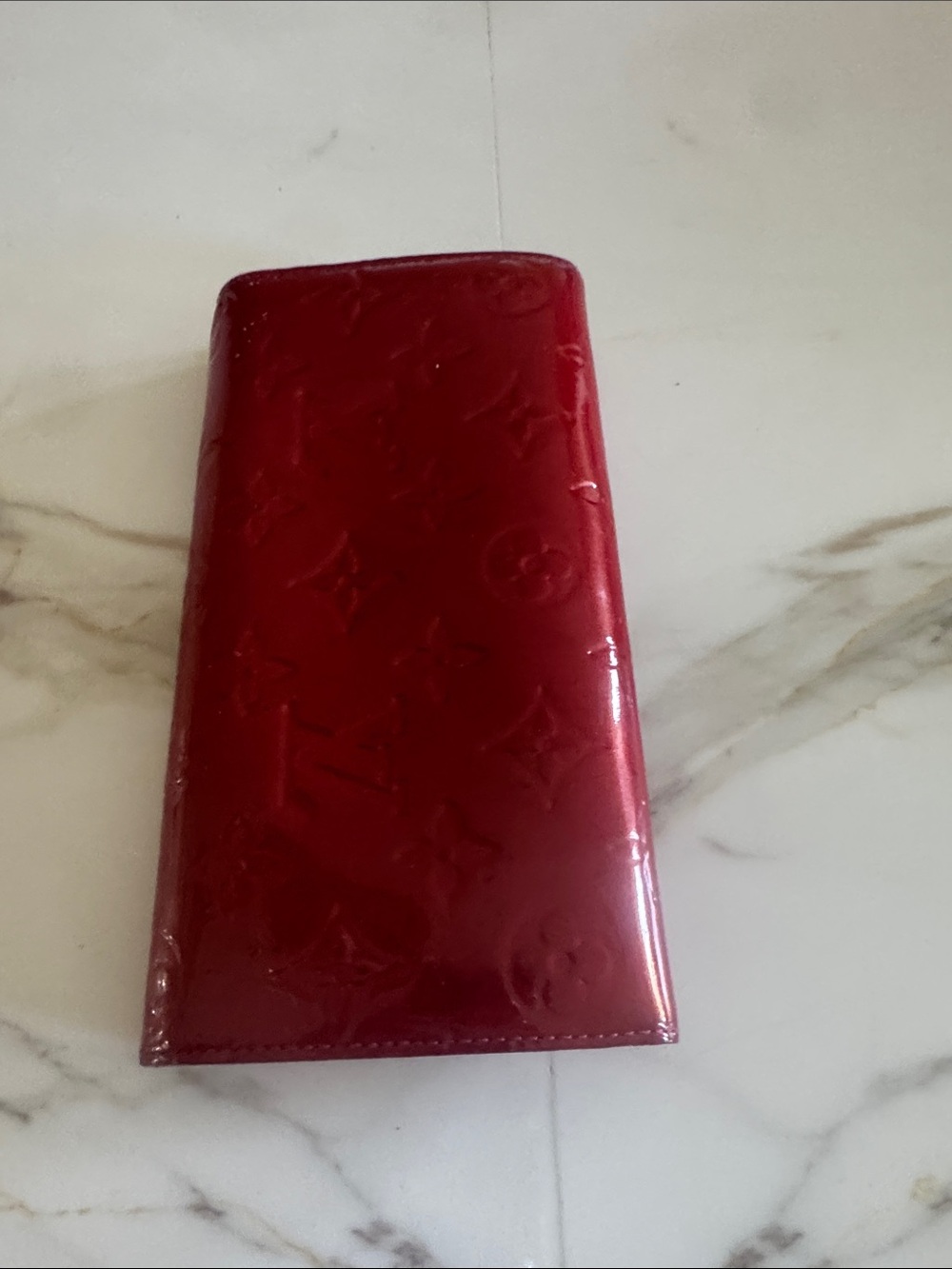 Louis Vuitton Vernis Glossy Red Wallet with Monogram Embossing - Picture 3 of 8